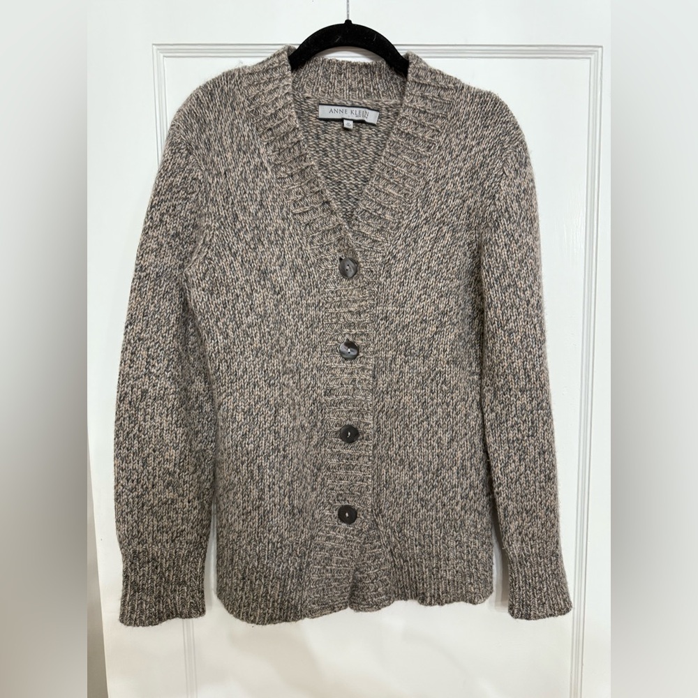 Anne Klein brown cashmere cardigan sweater size XS